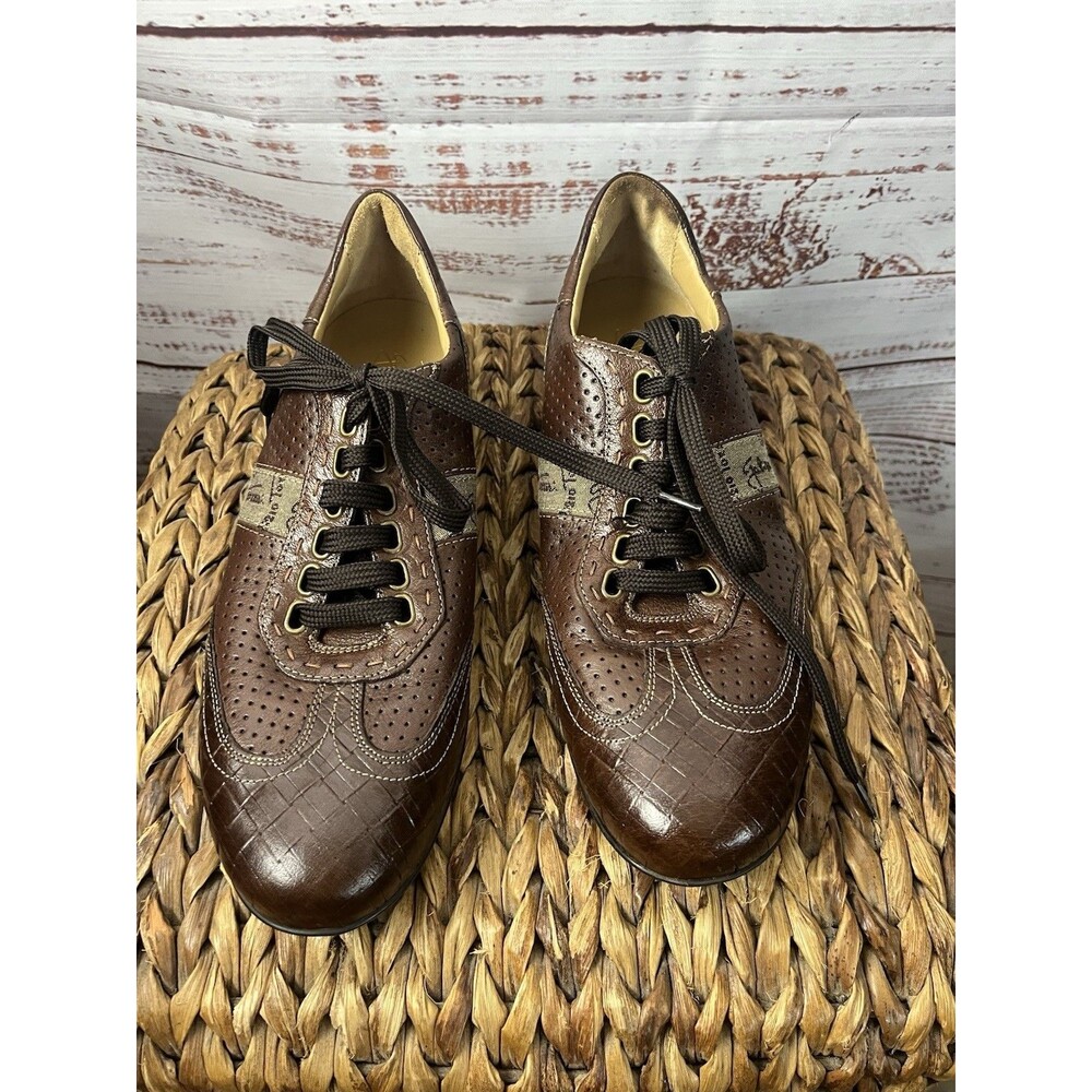 Galizio Torresi Shoes Mens 40 Brown Leather Casual Made In Romania Italian Style